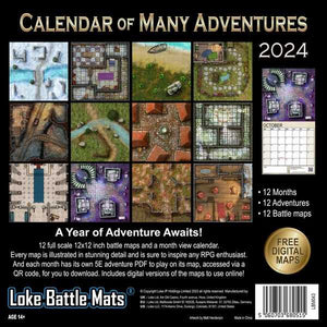 RPG game map calendar